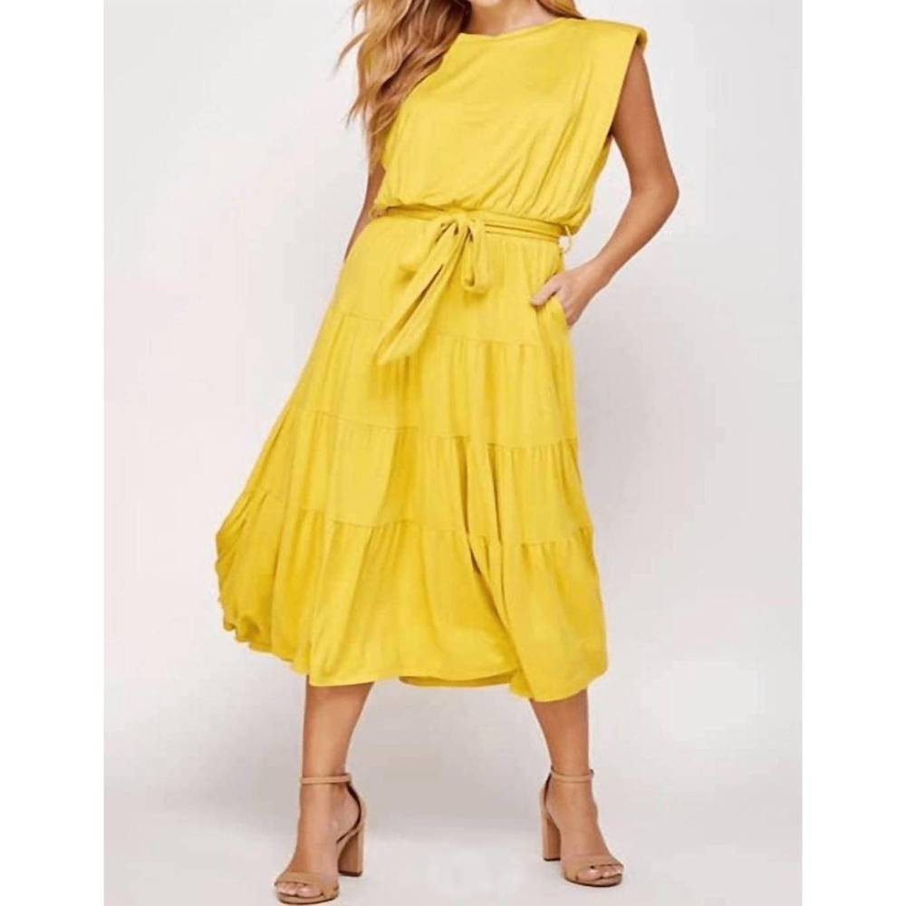 NEW STRUT & BOLT walking on sunshine dress in yellow